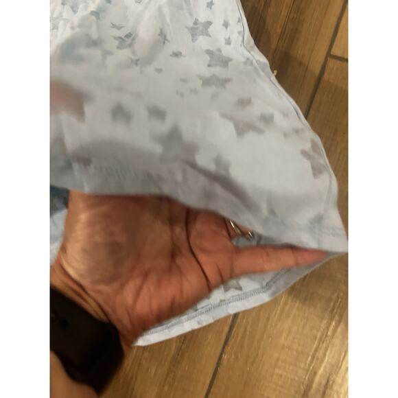 LuLaRoe Sleeveless Tank Top Americana Small Light Blue Burnout Stars NWT - Picture 4 of 5